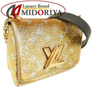 Louis Vuitton Monogram Sequin Twist Gold tone Shoulder Bag